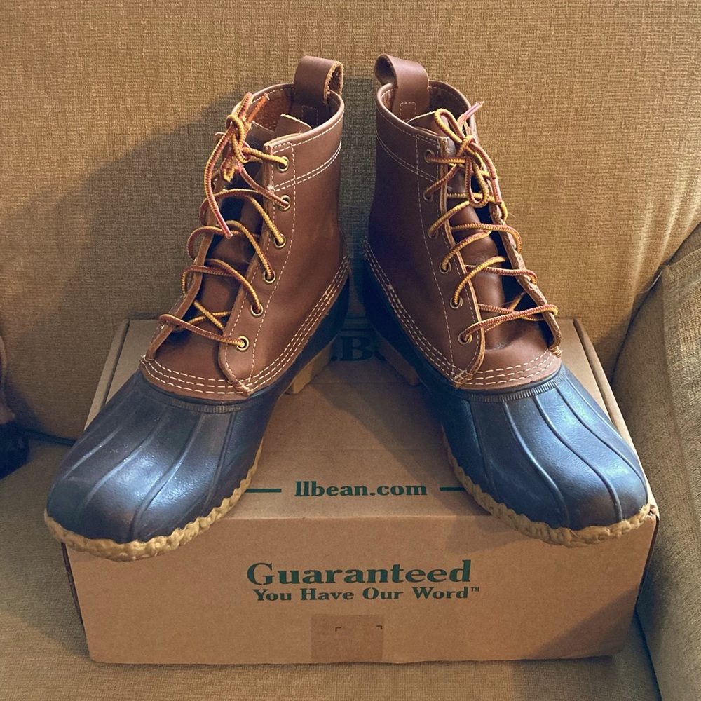Mens LL Bean Duck Boots 9 Near New - worn 3x EXCELLENT!